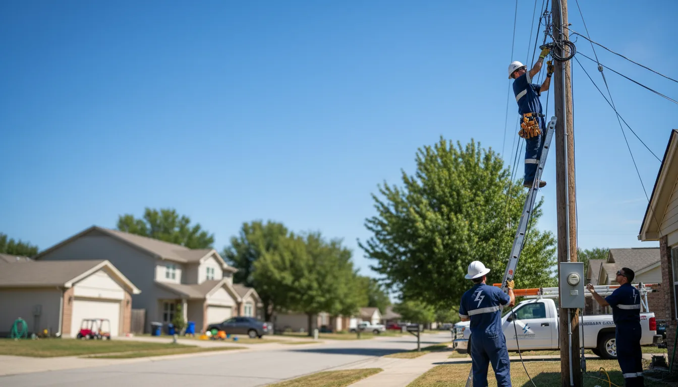 Residential electrician providing installation services in Montfort, WI